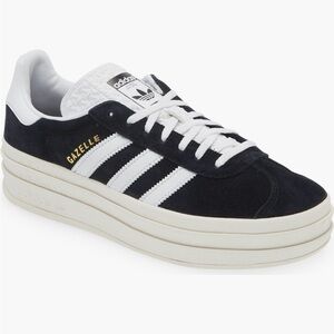 Adidas Gazelle Bold Platform Black and White Sneakers size 8.5
